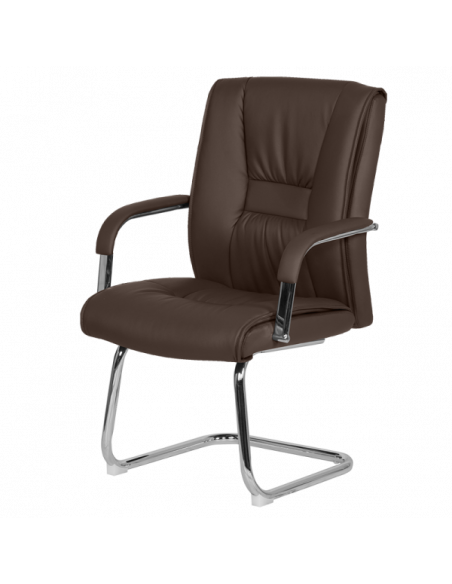 Посетителски стол Carmen 6540 - кафяв