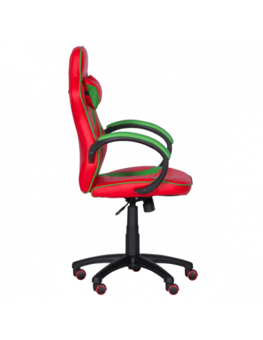 Геймърски стол с футболни мотиви Carmen 6304 - червено-зелен
