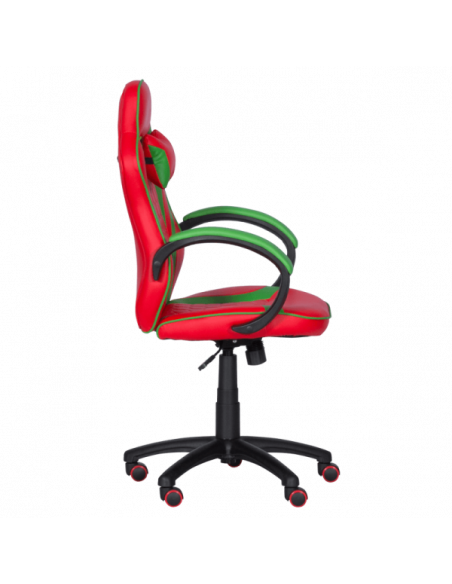 Геймърски стол с футболни мотиви Carmen 6304 - червено-зелен