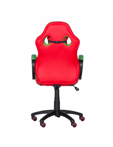 Геймърски стол с футболни мотиви Carmen 6304 - червено-зелен