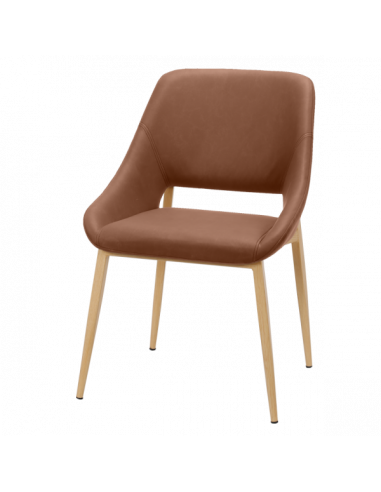 Трапезен стол LUTON - светлокафяв 7