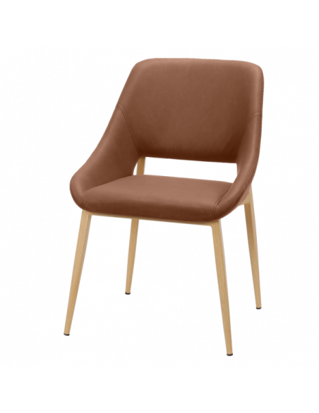 Трапезен стол LUTON - светлокафяв 7