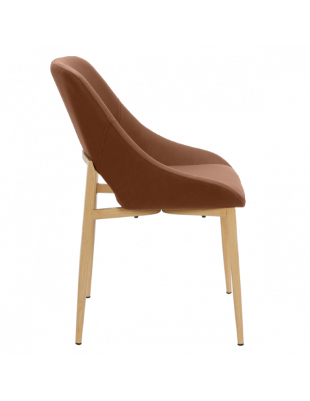 Трапезен стол LUTON - светлокафяв 7