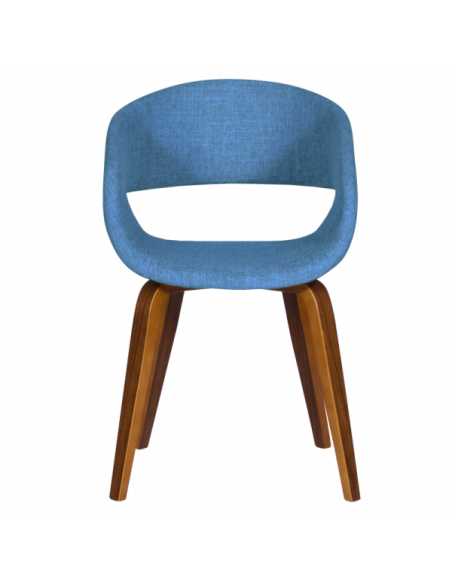 Трапезен стол Carmen 9975 - орех - син