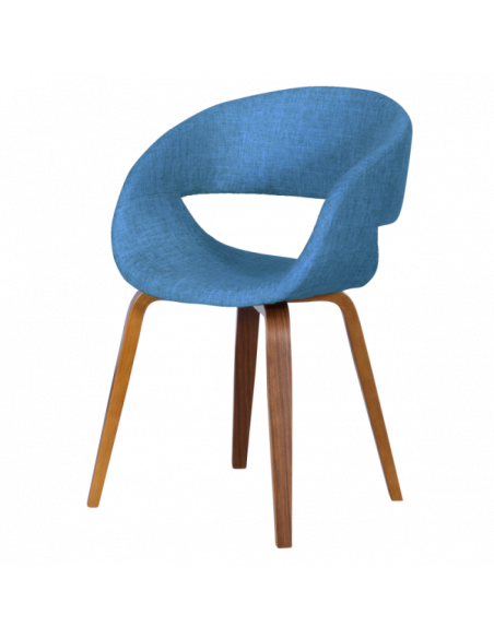 Трапезен стол Carmen 9975 - орех - син