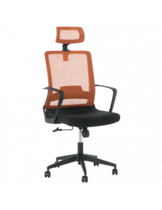 Президентски офис стол Carmen 7562 - черно - оранжево