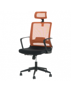 Президентски офис стол Carmen 7562 - черно - оранжево 2