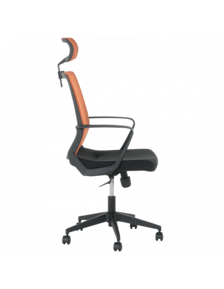 Президентски офис стол Carmen 7562 - черно - оранжево