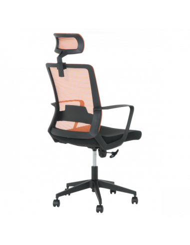 Президентски офис стол Carmen 7562 - черно - оранжево