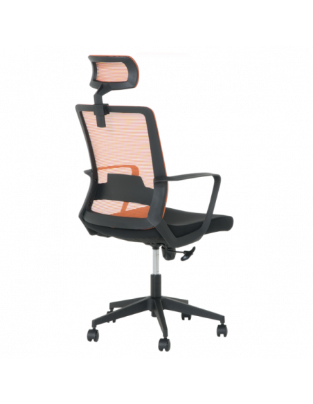 Президентски офис стол Carmen 7562 - черно - оранжево