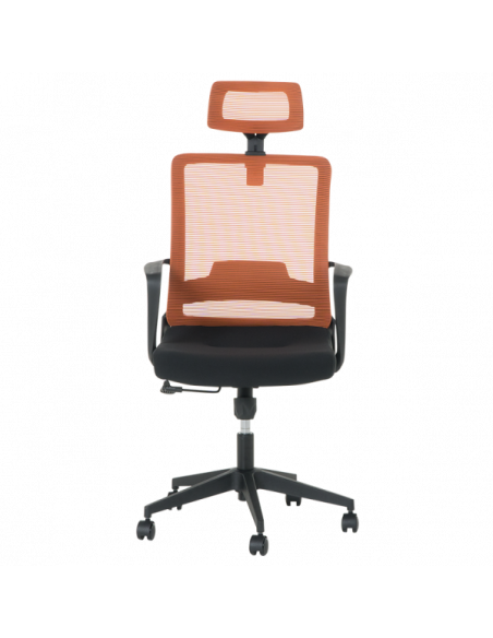 Президентски офис стол Carmen 7562 - черно - оранжево