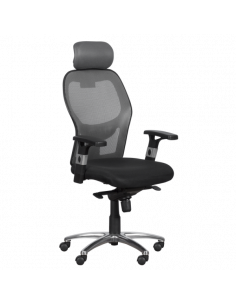 Ергономичен стол Carmen 7520 - черен - сив