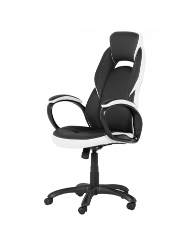 Геймърски стол Carmen 7511 - черно-бял