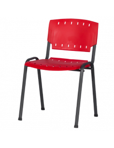 Посетителски стол Prizma - червен 2