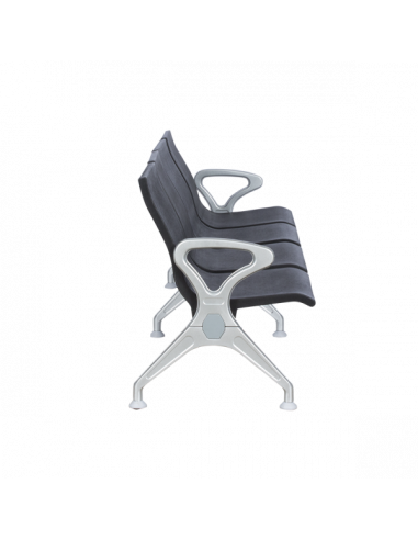 Посетителска пейка с 4 места Carmen CR-1035-4 - черна