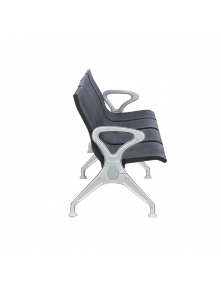 Посетителска пейка с 4 места Carmen CR-1035-4 - черна