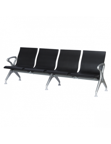 Посетителска пейка с 4 места Carmen CR-1035-4 - черна