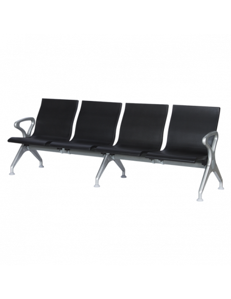Посетителска пейка с 4 места Carmen CR-1035-4 - черна