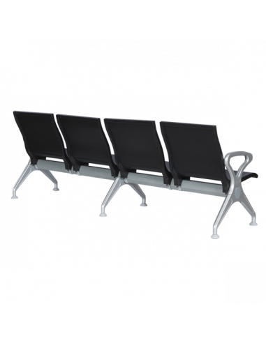 Посетителска пейка с 4 места Carmen CR-1035-4 - черна