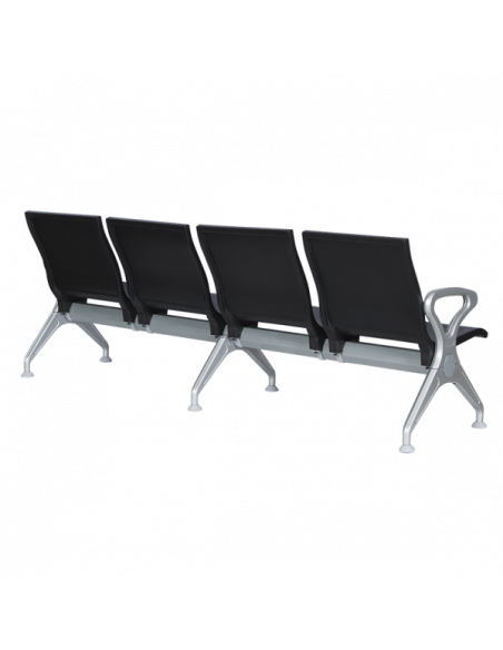 Посетителска пейка с 4 места Carmen CR-1035-4 - черна