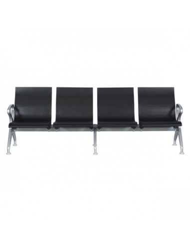 Посетителска пейка с 4 места Carmen CR-1035-4 - черна