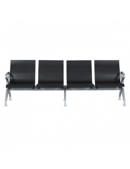 Посетителска пейка с 4 места Carmen CR-1035-4 - черна
