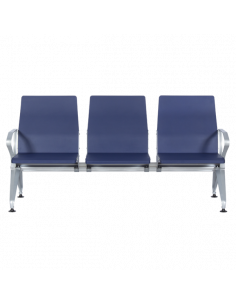 Посетителска пейка с 3 места Carmen CR-1036-3 - синя 2