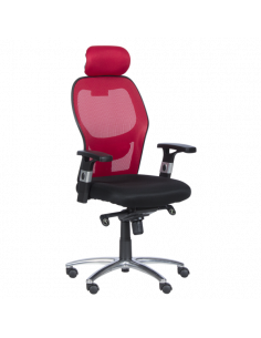 Ергономичен стол Carmen 7520 - черен - червен