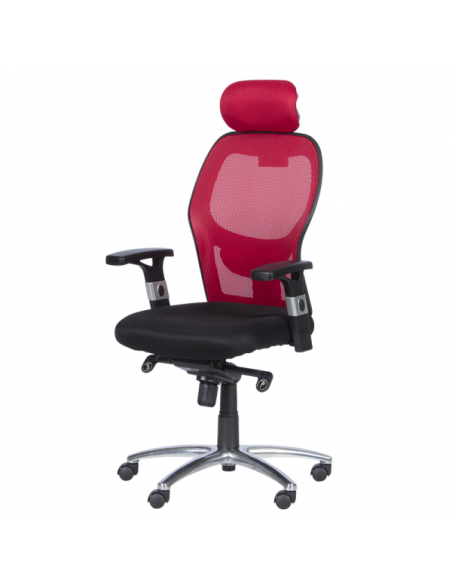 Ергономичен стол Carmen 7520 - черен - червен