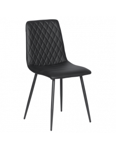 Трапезен стол MONZA еко кожа - черен