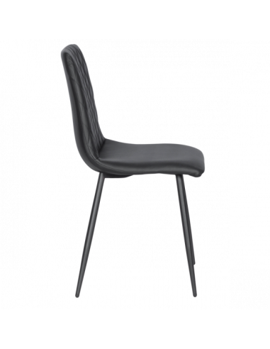 Трапезен стол MONZA еко кожа - черен