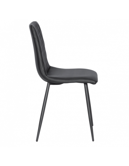 Трапезен стол MONZA еко кожа - черен