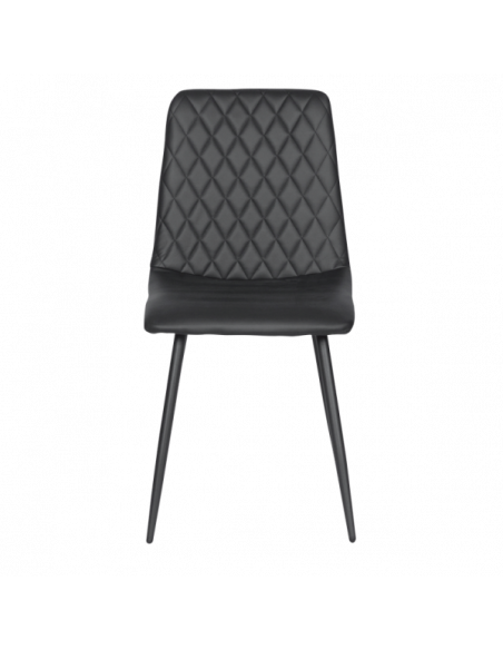 Трапезен стол MONZA еко кожа - черен