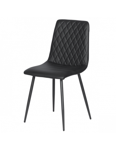 Трапезен стол MONZA еко кожа - черен