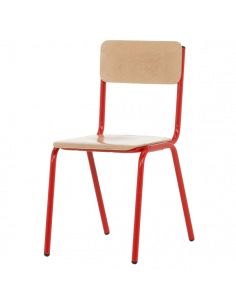 Посетителски стол TASK H - бук-червен 2