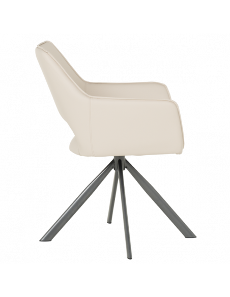 Трапезен стол READING 2 силиконова кожа - капучино 04