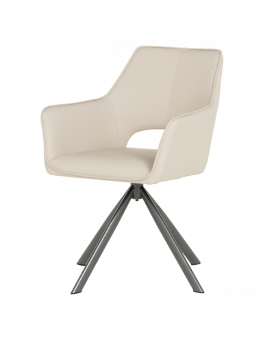 Трапезен стол READING 2 силиконова кожа - капучино 04