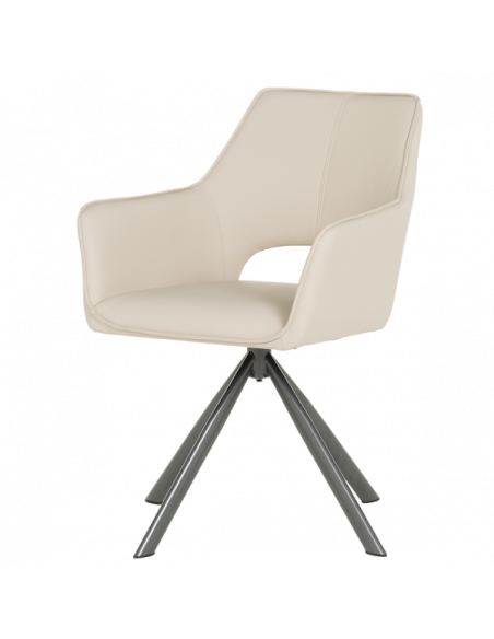 Трапезен стол READING 2 силиконова кожа - капучино 04