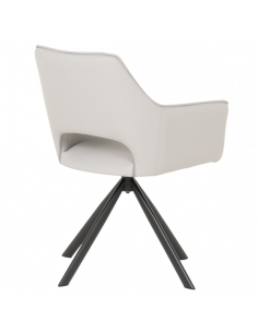 Трапезен стол READING 2 силиконова кожа - сив 67 2