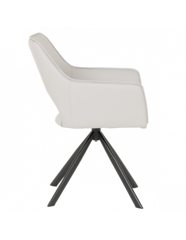 Трапезен стол READING 2 силиконова кожа - сив 67