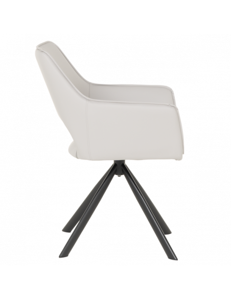 Трапезен стол READING 2 силиконова кожа - сив 67