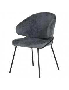 Трапезен стол RENO - сиво-син 2