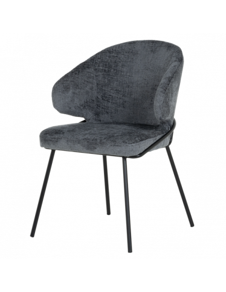 Трапезен стол RENO - сиво-син