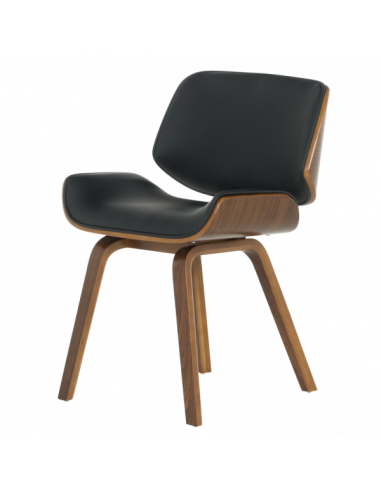 Трапезен стол Carmen 9976 - орех-черен