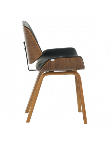 Трапезен стол Carmen 9976 - орех-черен