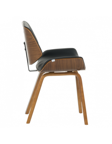 Трапезен стол Carmen 9976 - орех-черен