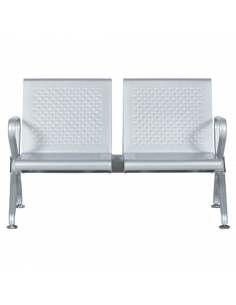 Посетителска пейка с 2 места Carmen CR-1031-2 - сребърна 2