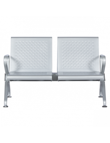 Посетителска пейка с 2 места Carmen CR-1031-2 - сребърна