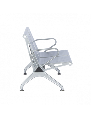 Посетителска пейка с 2 места Carmen CR-1031-2 - сребърна