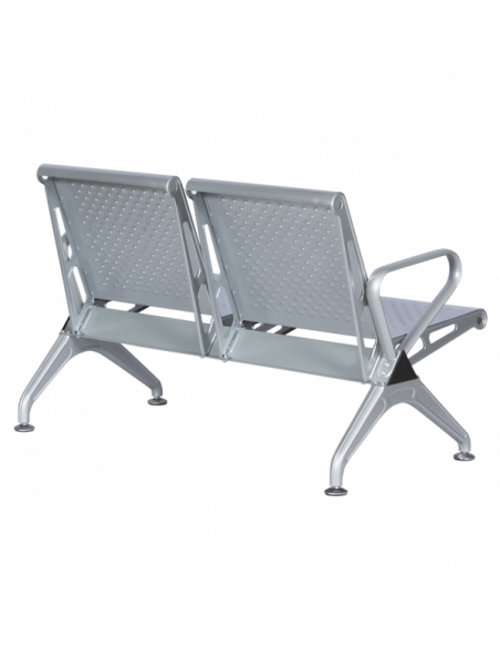 Посетителска пейка с 2 места Carmen CR-1031-2 - сребърна